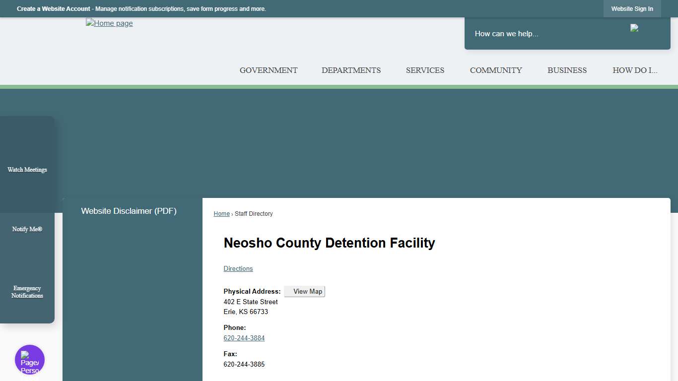 Staff Directory • Neosho County Detention Facility