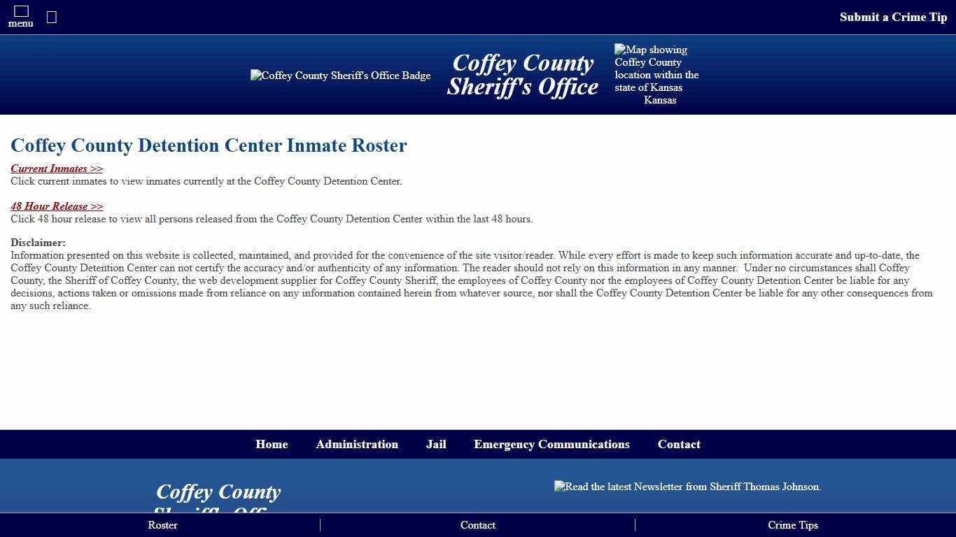 Roster Choose - Coffey County Sheriff's Office | Kansas