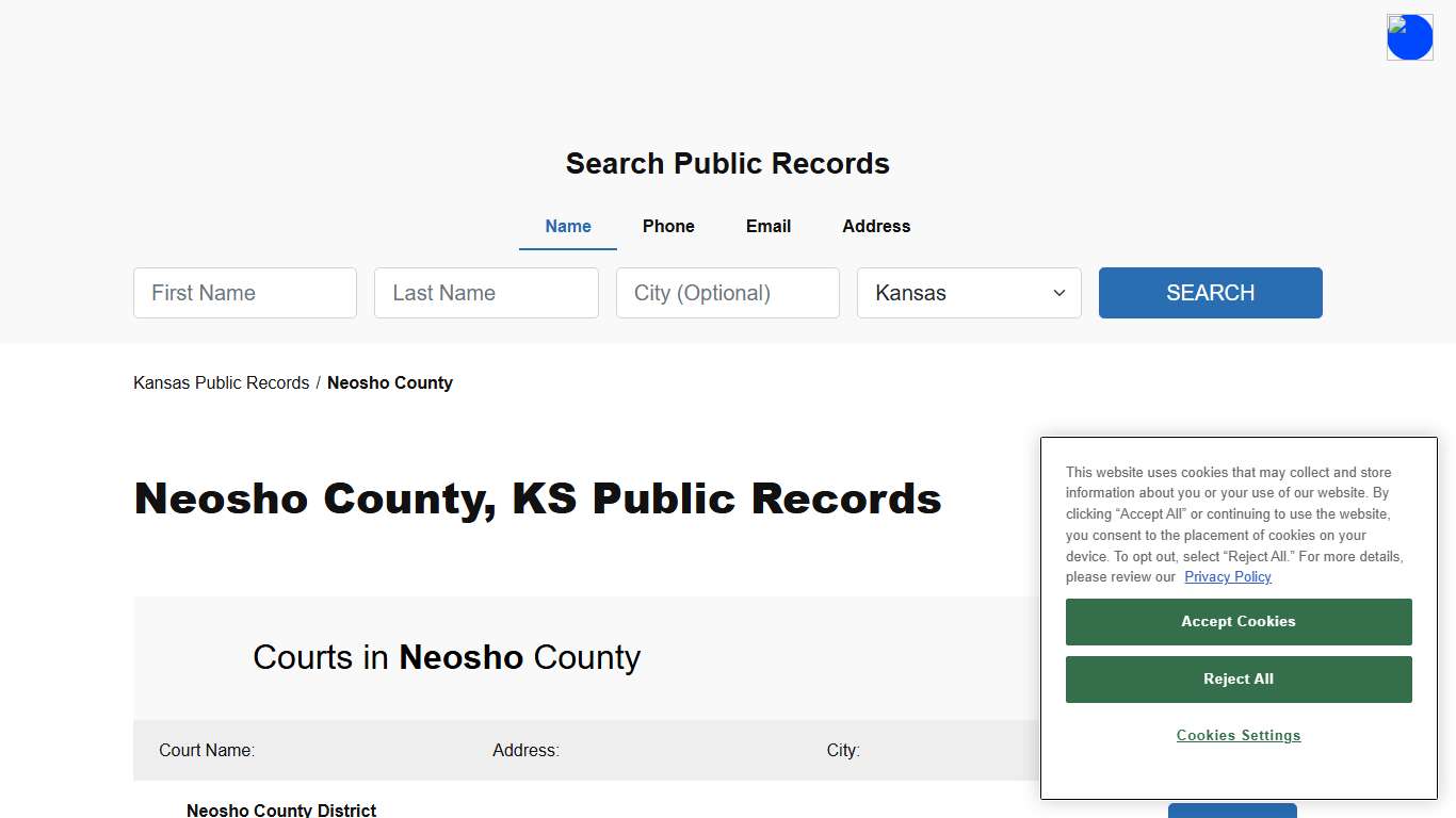 Neosho County, KS Public Court, Arrest and Inmate Records - ThePublicIndex